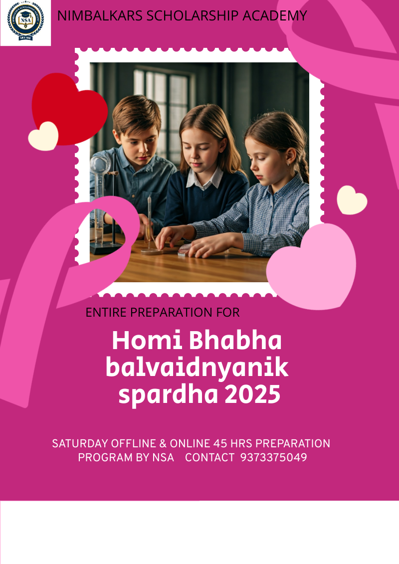 DR HOMIBHABHA BALVAIDNYANIK COMPETITION 45 HRS PROGRAM FOR STD 6 AND 9 SSC /CBSE/ICSE BOARD image